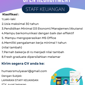 Open Recruitment Staff Keuangan